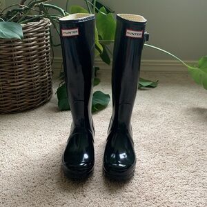 Hunter original gloss tall rain boots